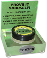 Hoof-Alive mini-tester point of sale display sign